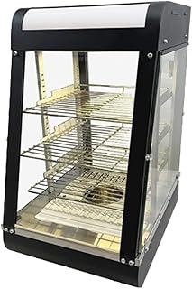 Countertop 15" Food Warmer Display Case 3 Shelf Hot Warming Showcase with Front and Back Sliding Door and Water Tray,Commercial (15")