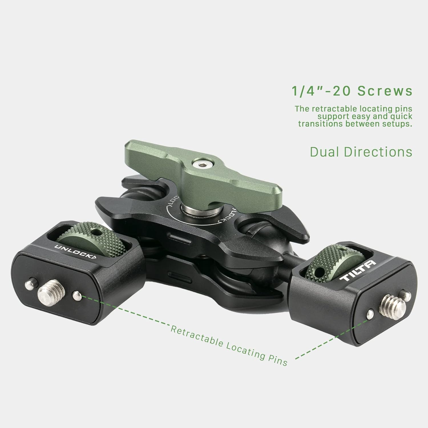 Tilta Mini Articulating Arm | Mount Camera Accessories with 1/4"-20 to 1/4"-20 (with Locating Pins) Connectors (Others Available Separately) | TA-MAA-2