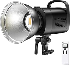 NEEWER Upgraded CB60 70W LED Video Light, 5600K Daylight COB Continuous Output Lighting with Bowens Mount/2.4G Remote CRI/TLCI97+ 9000Lux/1m for Studio/Outdoor Photography Videos Recording (Black)