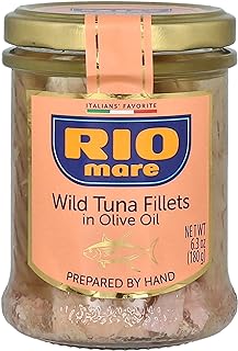 Rio Mare Wild Tuna Tuna Pack of 1 (6.35 Ounce) Glass Bottle