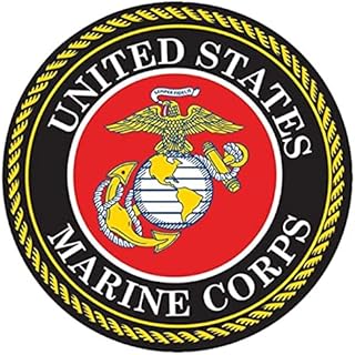 H&S (Pack of 2) United States Marine Sticker - Decal US Military Stickers for Car | Truck | Windows | Any Smooth Surface | 4 inches