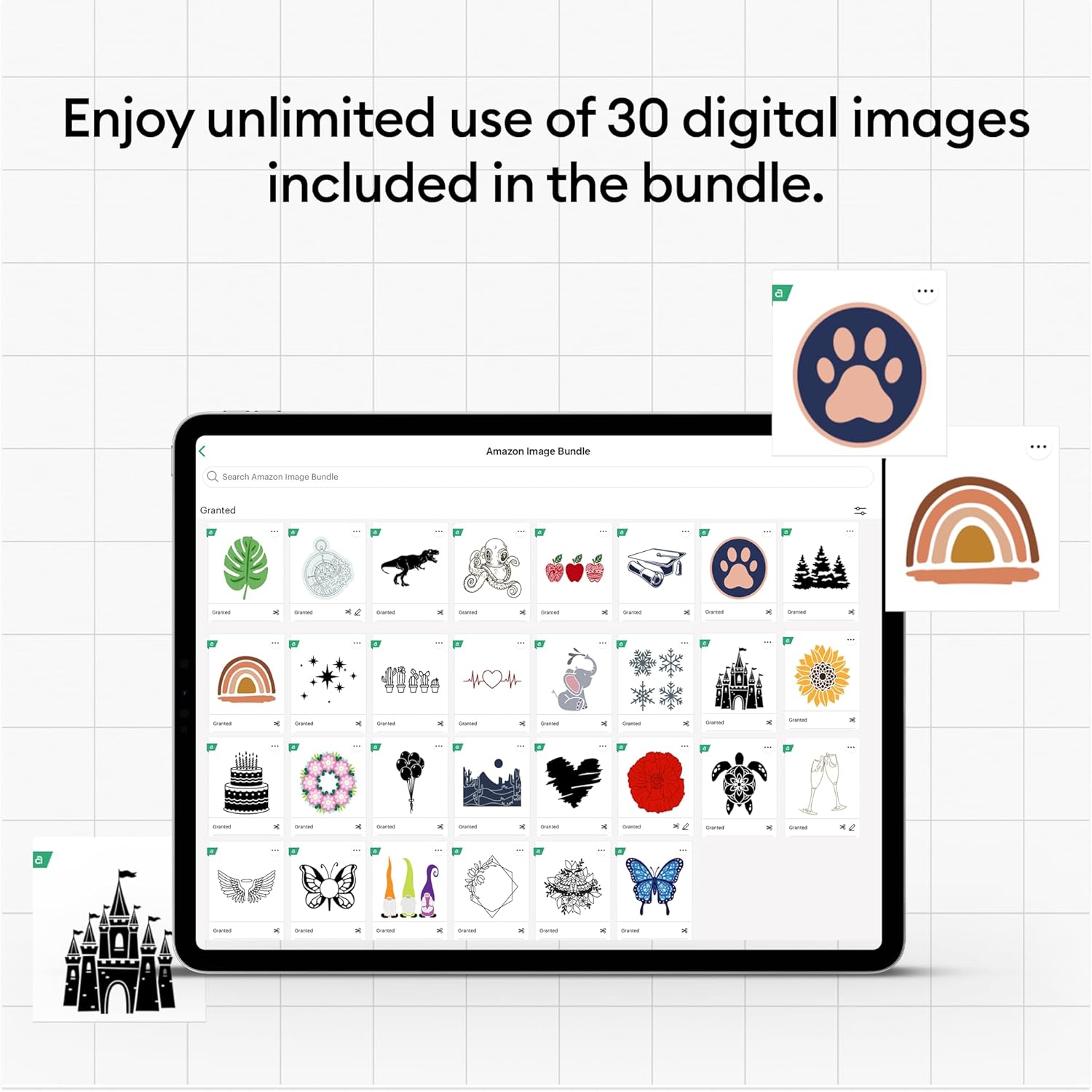 Cricut Maker 3 & Digital Content Library Bundle - Includes 30 images in Design Space App - Smart Cutting Machine, 2X Faster & 10X Cutting Force, Cuts 300+ Materials, Blue-2