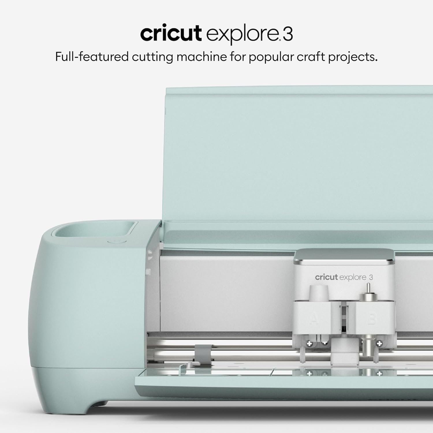 Cricut Explore 3 & Digital Content Library Bundle - Includes 30 images in Design Space App - 2X Faster DIY Cutting Machine for all Crafts, Cuts 100+ Materials Blue-1