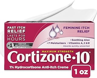 Cortizone 10 Maximum Strength Feminine Itch Cream, 1% Hydrocortisone, 1 oz.