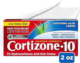 Cortizone 10 Maximum Strength Anti-Itch Cream with Soothing Aloe, 1% Hydrocortisone Creme, 2 oz.