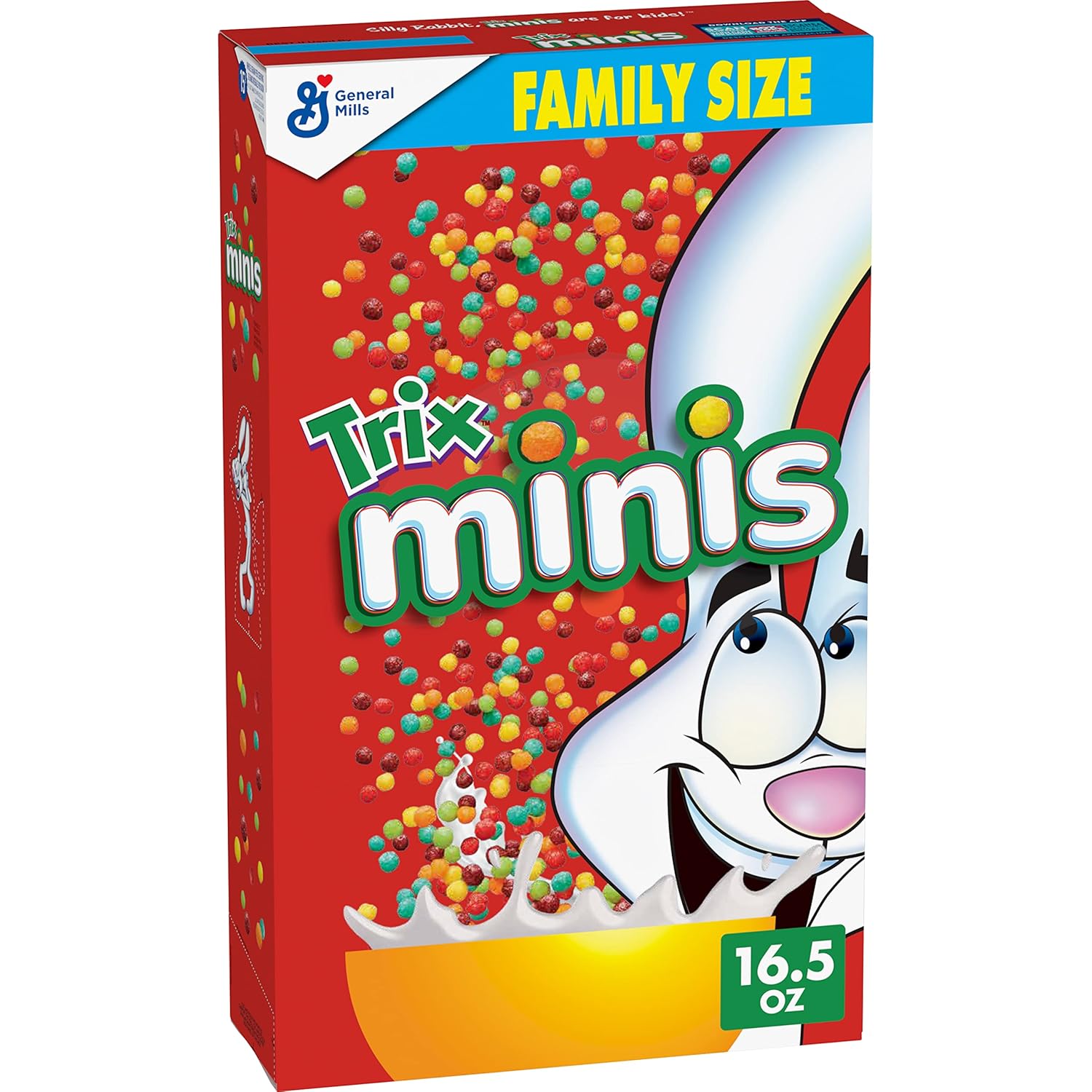 Trix Minis Fruity Mini Corn Puff Breakfast Cereal, Family Size, 16.5 OZ-0