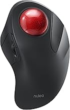 Nulea Wireless Ergonomic Trackball Mouse, Rechargeable, Bluetooth Rollerball Mouse, 44mm Index Finger Trackball, 5 Adjustable DPI, Compatible with PC, Laptop, Mac