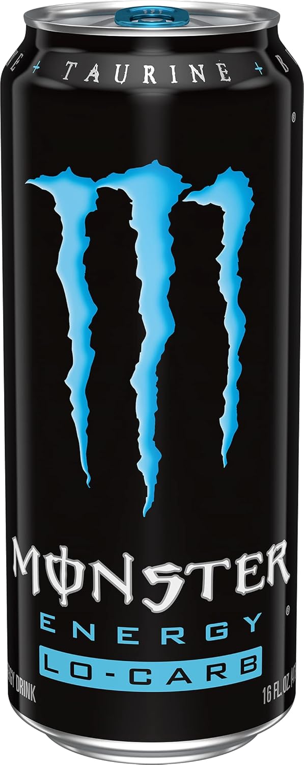 Monster Energy, Lo-Carb Monster, Low Carb Energy Drink, 16 Ounce (Pack of 15)-1