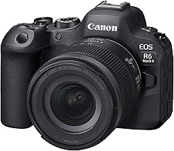 Canon EOS R6 Mark II Mirrorless Camera RF24-105mm F4-7.1 is STM Lens Kit, Full-Frame Hybrid Camera, 24.2 Megapixel CMOS Sensor, Photo and Video Capabilities, Black