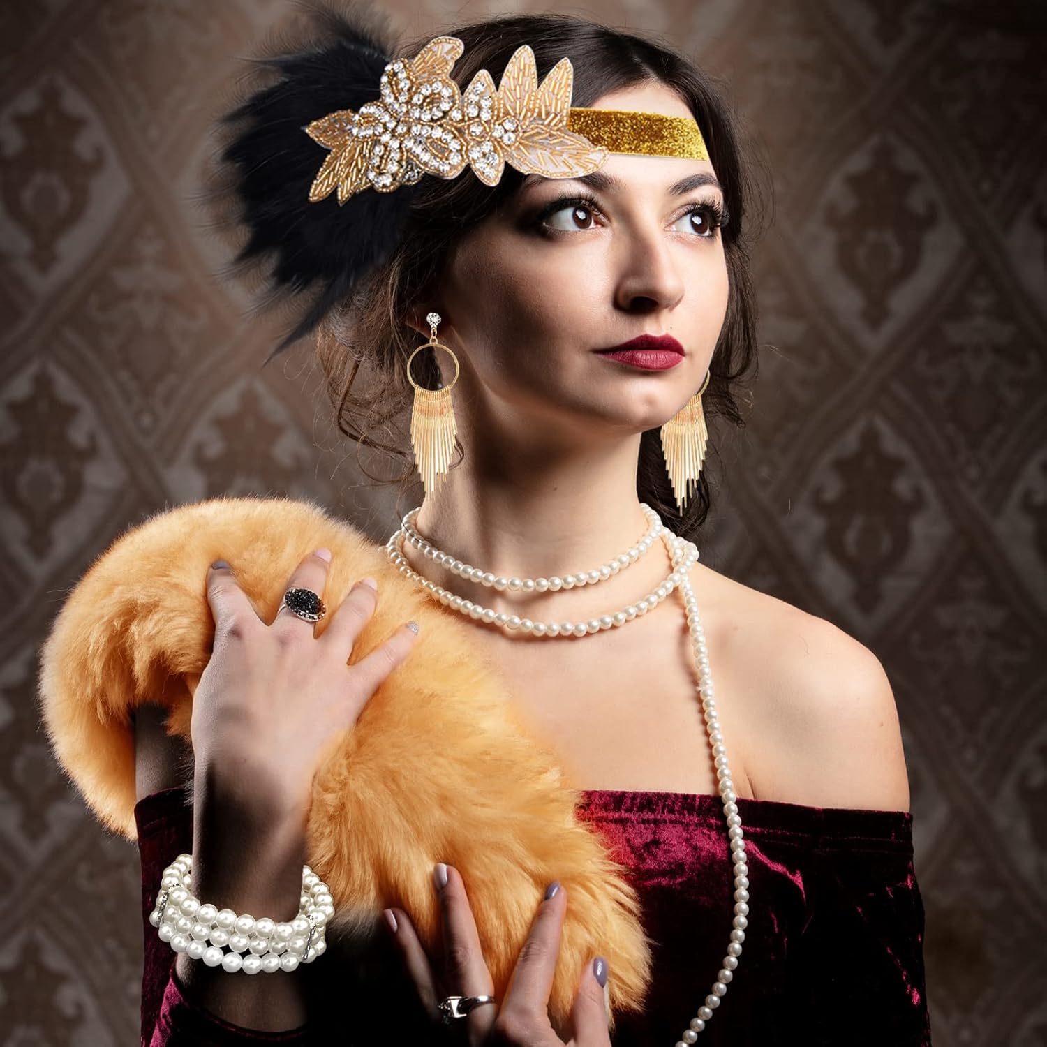 ASTARON 1920s Accessories for Women, Great Gatsby Flapper Accessories Fashion Roaring 20s Accessories for Women-6