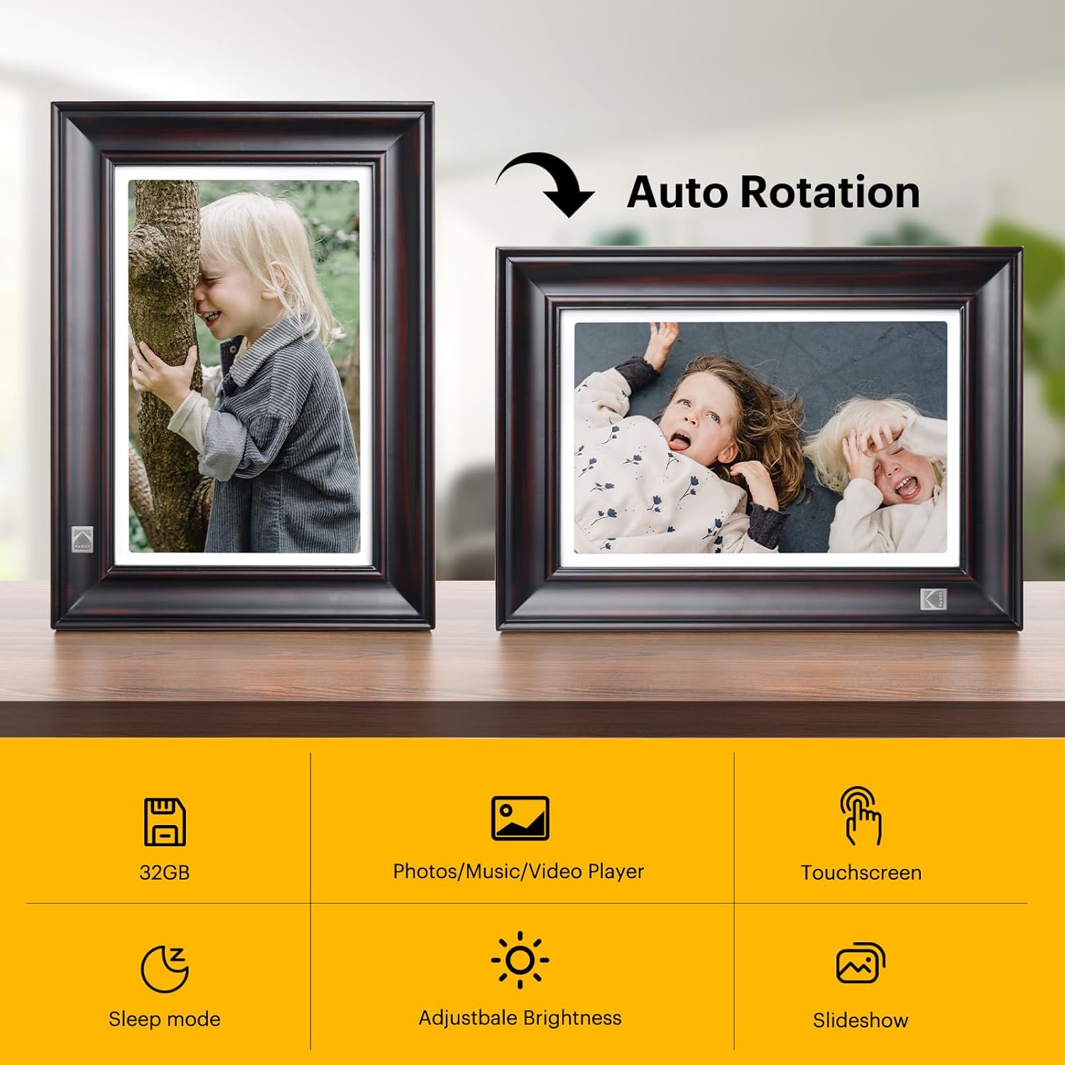 KODAK WiFi Digital Picture Frame, 1920 x 1200 HD Touchscreen Digital Photo Frame, 10.1 Inches Intelligent Electronic Picture Frame with 32 GB Memory-4