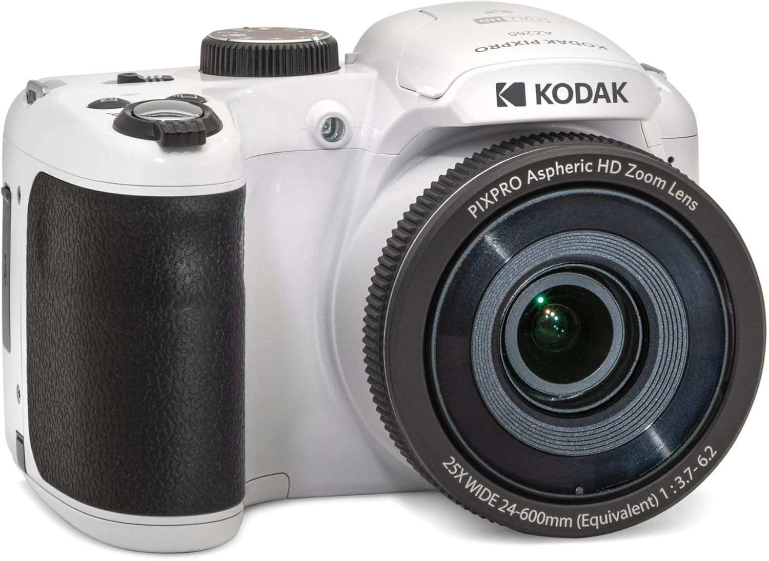 KODAK PIXPRO AZ255-WH 16MP Digital Camera 25X Optical Zoom 24mm Wide Angle Lens Optical Image Stabilization 1080P Full HD Video 3" LCD Vlogging Camera (White)-1