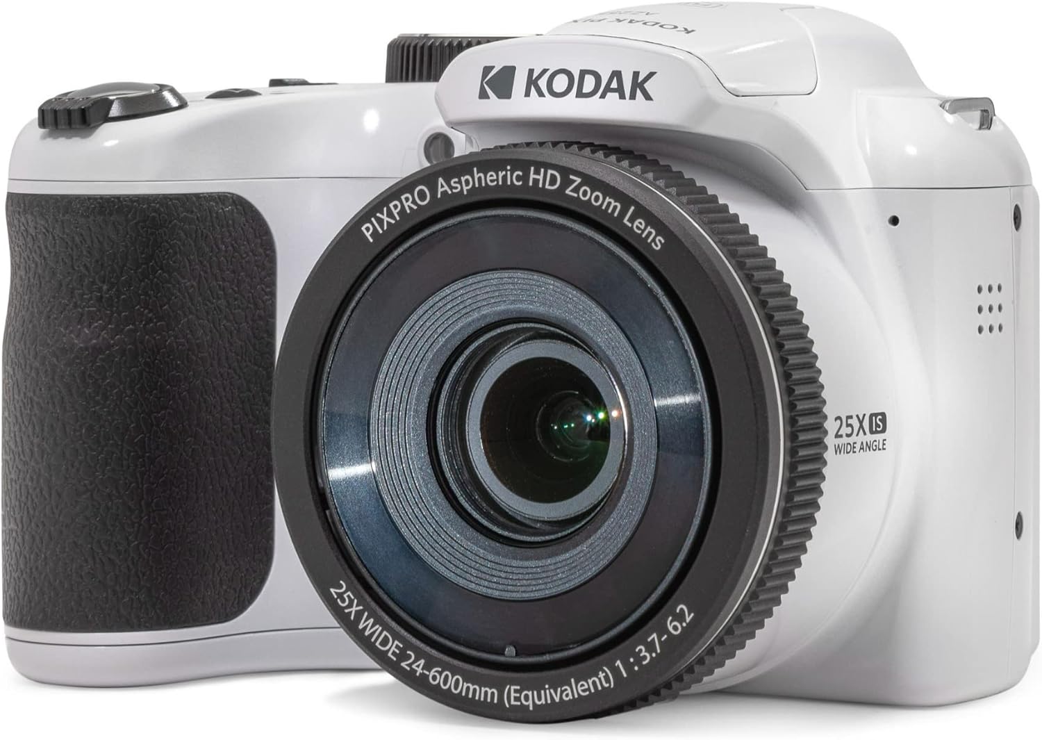 KODAK PIXPRO AZ255-WH 16MP Digital Camera 25X Optical Zoom 24mm Wide Angle Lens Optical Image Stabilization 1080P Full HD Video 3" LCD Vlogging Camera (White)-3