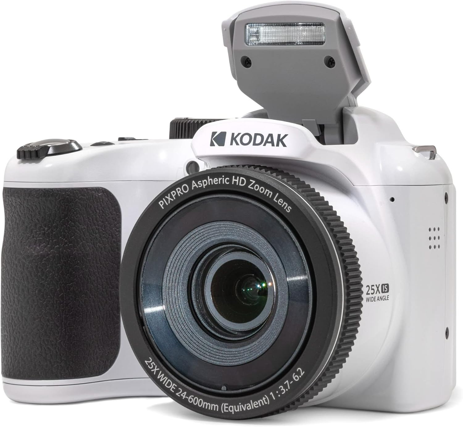 KODAK PIXPRO AZ255-WH 16MP Digital Camera 25X Optical Zoom 24mm Wide Angle Lens Optical Image Stabilization 1080P Full HD Video 3" LCD Vlogging Camera (White)-4