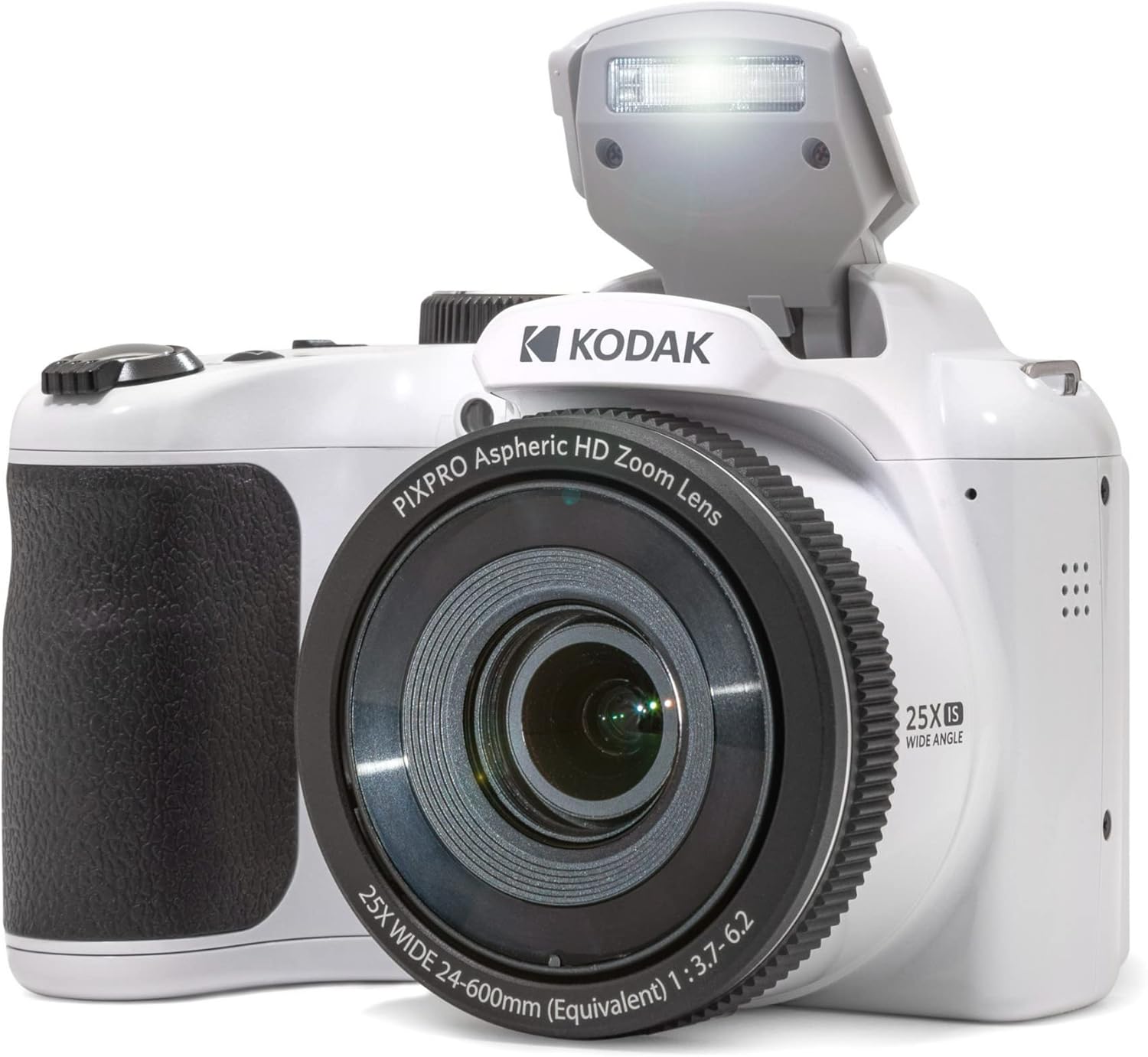 KODAK PIXPRO AZ255-WH 16MP Digital Camera 25X Optical Zoom 24mm Wide Angle Lens Optical Image Stabilization 1080P Full HD Video 3" LCD Vlogging Camera (White)-5