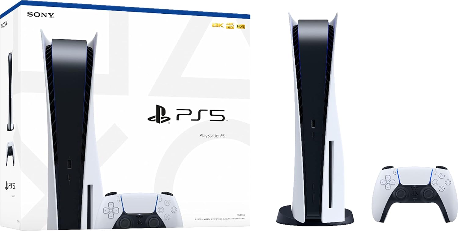 Playstation 5 Disc Version PS5 Console - 4K-TV Gaming.120Hz 8K Output, 16GB GDDR6, 825GB SSD, WiFi 6, Bluetooth 5.1~-0