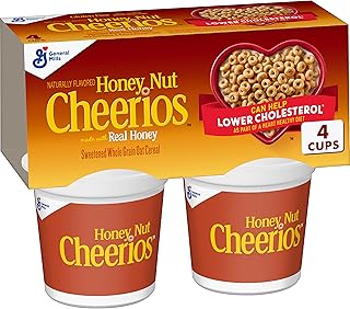 Big G Cereal Honey Nut Cheerios Gluten Free Cereal, 4PK CUP 7.2OZ