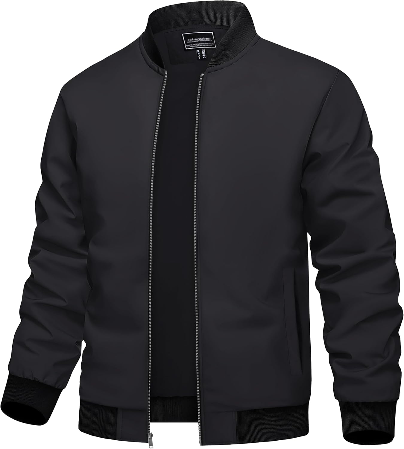 TACVASEN Men's Bomber Jacket Lightweight Spring Fall Windbreaker Casual Coats with Pockets-0