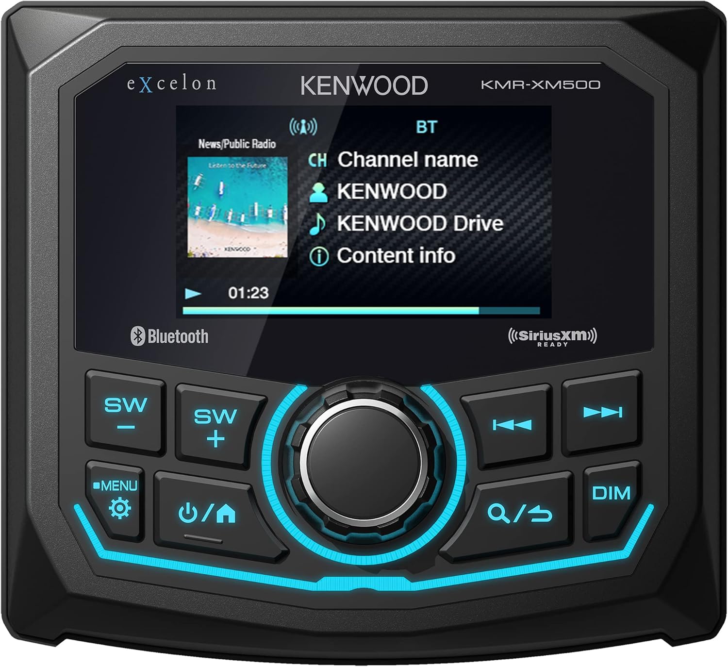 Kenwood KMR-XM500 eXcelon Marine & Motorsport Waterproof Digital Media Receiver with Corrosion Resistance & Bluetooth-0