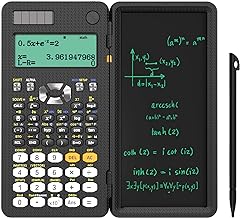 NEWYES 991ES Scientific Calculator with LCD Writing Tablet, 417 Function Solar Energy Science Calculators Notepad, Professional Foldable Calculators for Students School College