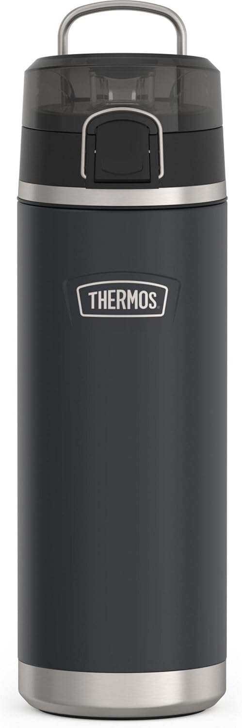 THERMOS ICON SERIES Stainless Steel Water Bottle with Spout - 24 Ounce, Granite - Vacuum Insulated Water Bottle with Lid-0