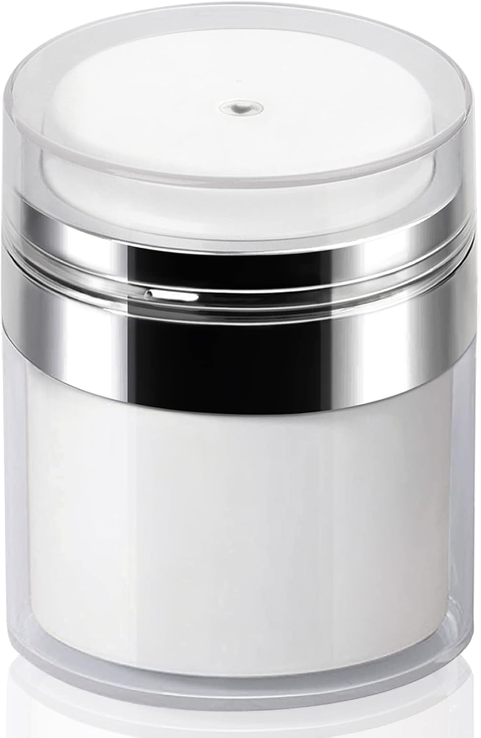 Airless Pump Jar - 0.5 Oz Air Pump Container for Cream, Pump Moisturizer Drunk Elephant Container, Empty Cream Subpackage Jar Vacuum Bottle Dispenser for Skincare Makeup Lotion-0