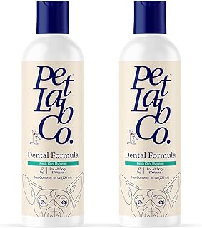 PetLab Co. Dog Dental Formula - Keep Dog Breath Fresh and Teeth Clean - Supports Gum Health - Dog Water Additive Dental Care Targets Tartar - 2pack