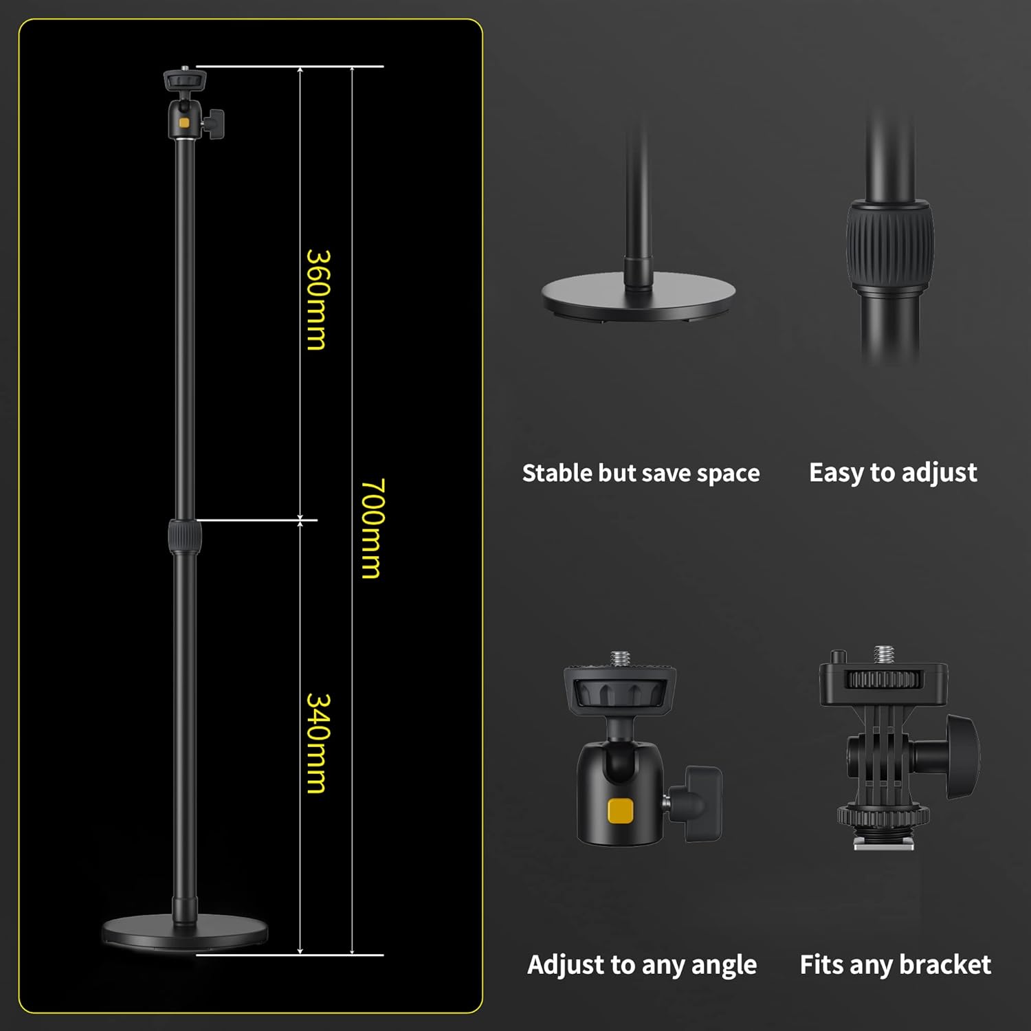 RALENO 15W RGB Streaming Light, 4000mAh Built-in Battery Key Light with 2.4G Remote and Stand, 2500-8500K Adjustable Studio Video Light for YouTube Zoom Meetings Photography Video Recording Conference-5