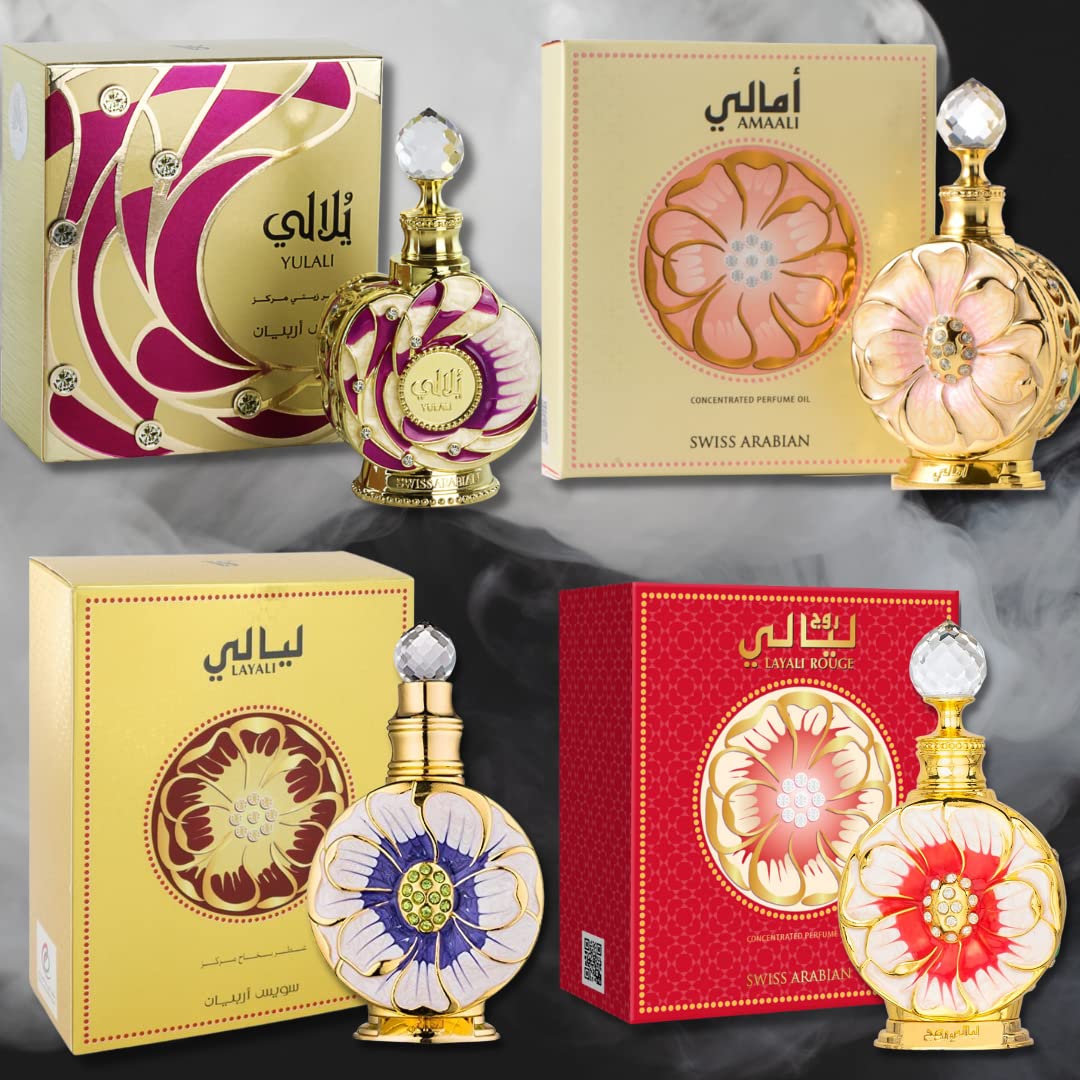 Amazing Collection Layali,Yulali,Amaali & Layali Rouge concentrated perfume oils 15ML (0.5Oz). (AMAZING COLLECTION)-2