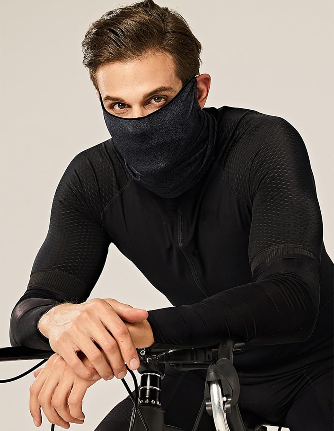 UV Protection Neck Gaiter Sun Arm Sleeves Set, Cooling Face Neck Mask and Compression Sleeves to Cover Arms UPF 50+ Men Women-6