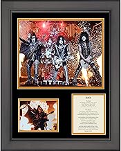 HOFSM.COM Hall of Fame Sports Memorabilia Framed KISS Band 11"x14" Music Three Photo Collage