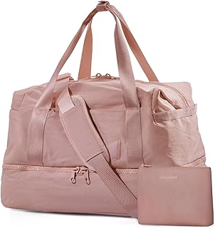 BAGSMART Weekender Bags for Women, Travel Duffel Bags with Shoe Compartment,Personal Item Travel Bag with Toiletry Bag