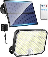 One Fire Solar Outdoor Lights, 190LED 1500LM Solar Flood Lights Outdoor, 3 Modes Solar Motion Sensor Light Outdoor,Remote Solar Motion Lights Outdoor,IP65 Solar Security Lights Outdoor Backyard Garage