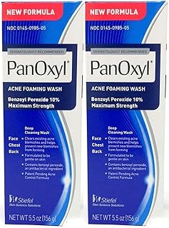 PanOxyl Acne Foaming Wash 10% Benzoyl Peroxide 5.5 oz (156 g) - Pack of 2