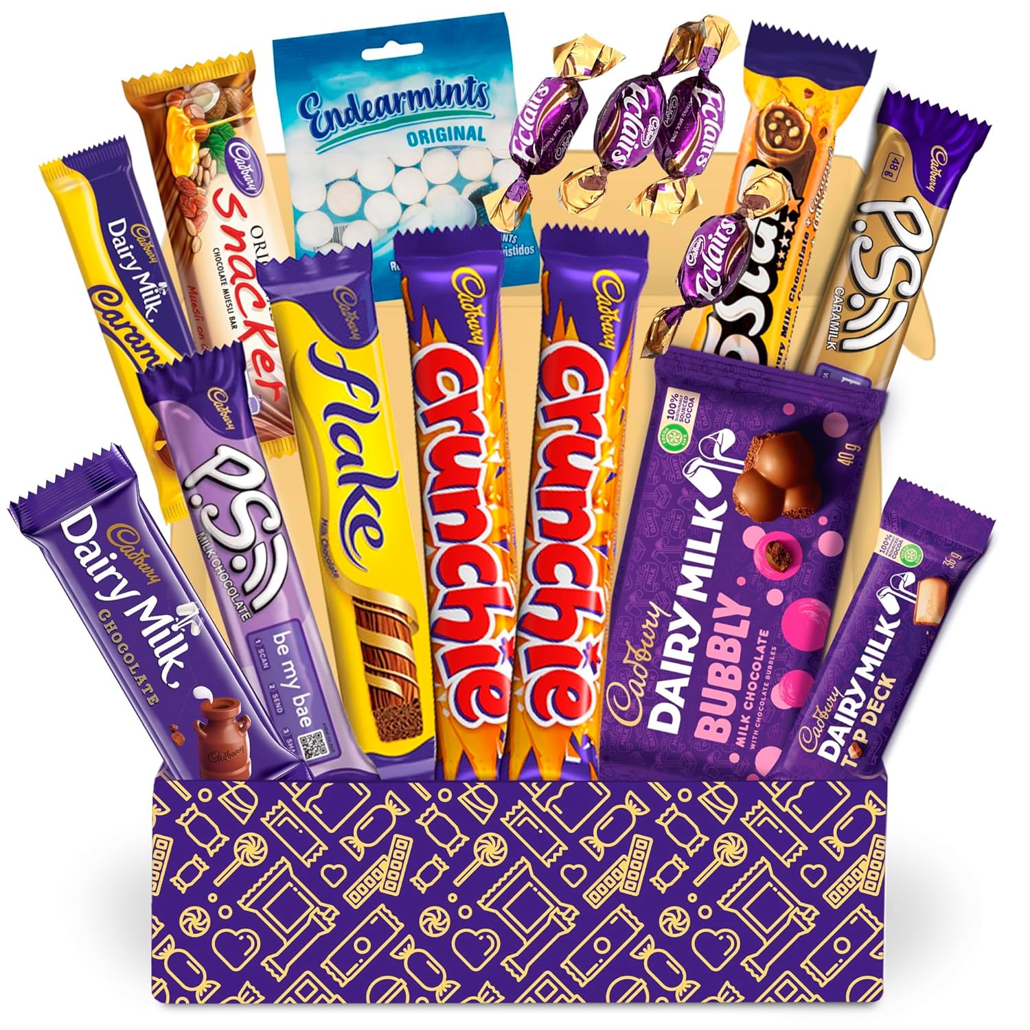 Cadbury Assorted Chocolate Sweets Gift Pack | 16-Piece Imported South African Delights | Includes Flakes, Crunchie Bars, and Chocolate Caramels | Ideal for Gifting and Indulgence | Perfect treat for Chocolate Lovers-0