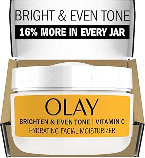 Olay Bright & Even Vitamin C with Lactic Acid Face Moisturizer, 2 oz Lightweight Brightening Face Cream for Uneven Skin Tone, Recyclable Eco Jar Packaging, Value Size