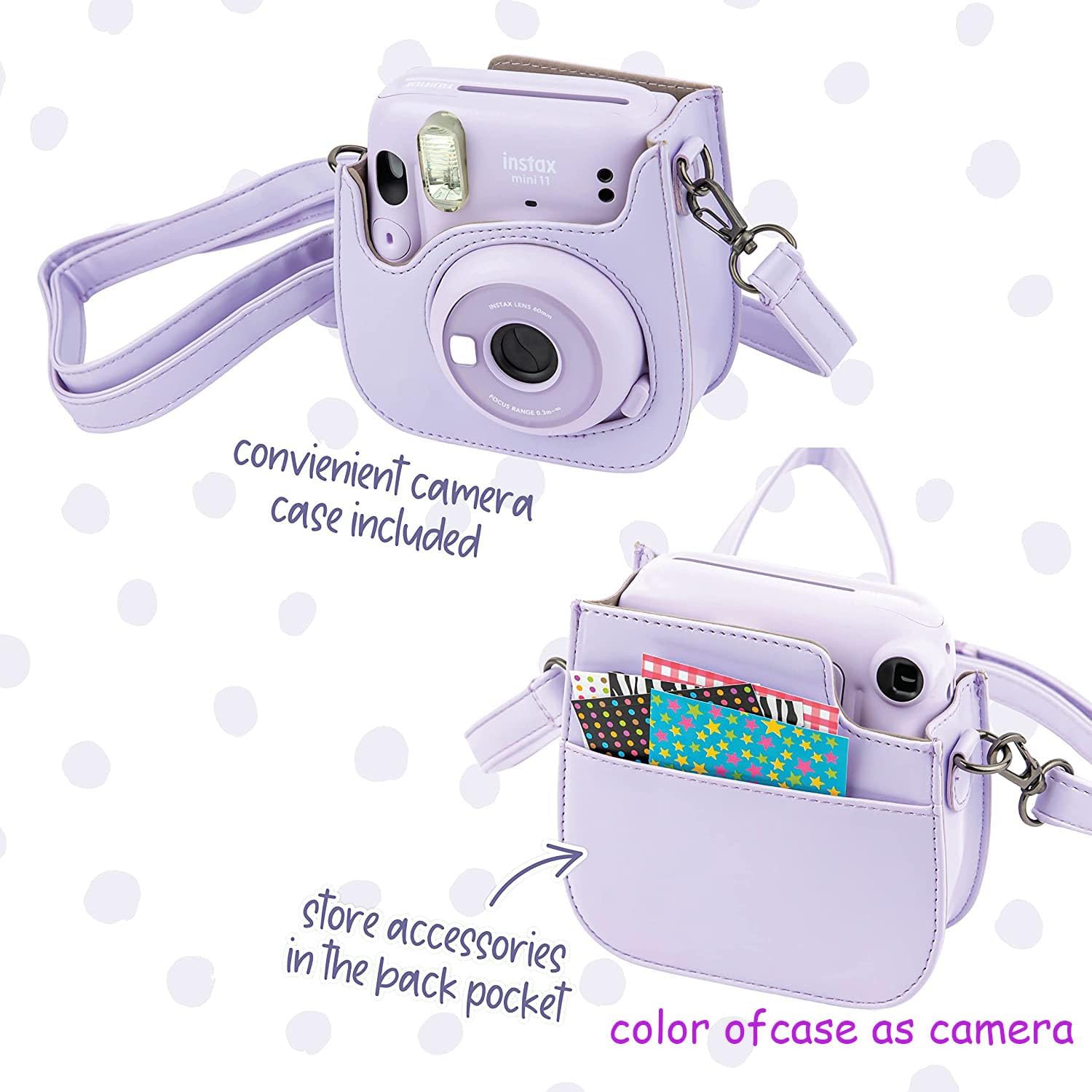 Fujifilm Instax Mini 12 Instant Camera with Fujifilm Instant Mini Film (50 Sheets) with Accessories Including Compatible Case with Strap, Photo Album, Stickers, Frames Bundle (Mint Green)-1