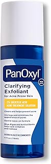 PanOxyl Clarifying Exfoliant with 2% Salicylic Acid, BHA Liquid Exfoliant for Face, Unclogs and Minimizes Appearance of Pores, Blue Algae & Antioxidants Help Calm Redness, For Acne Prone Skin, 4 fl oz