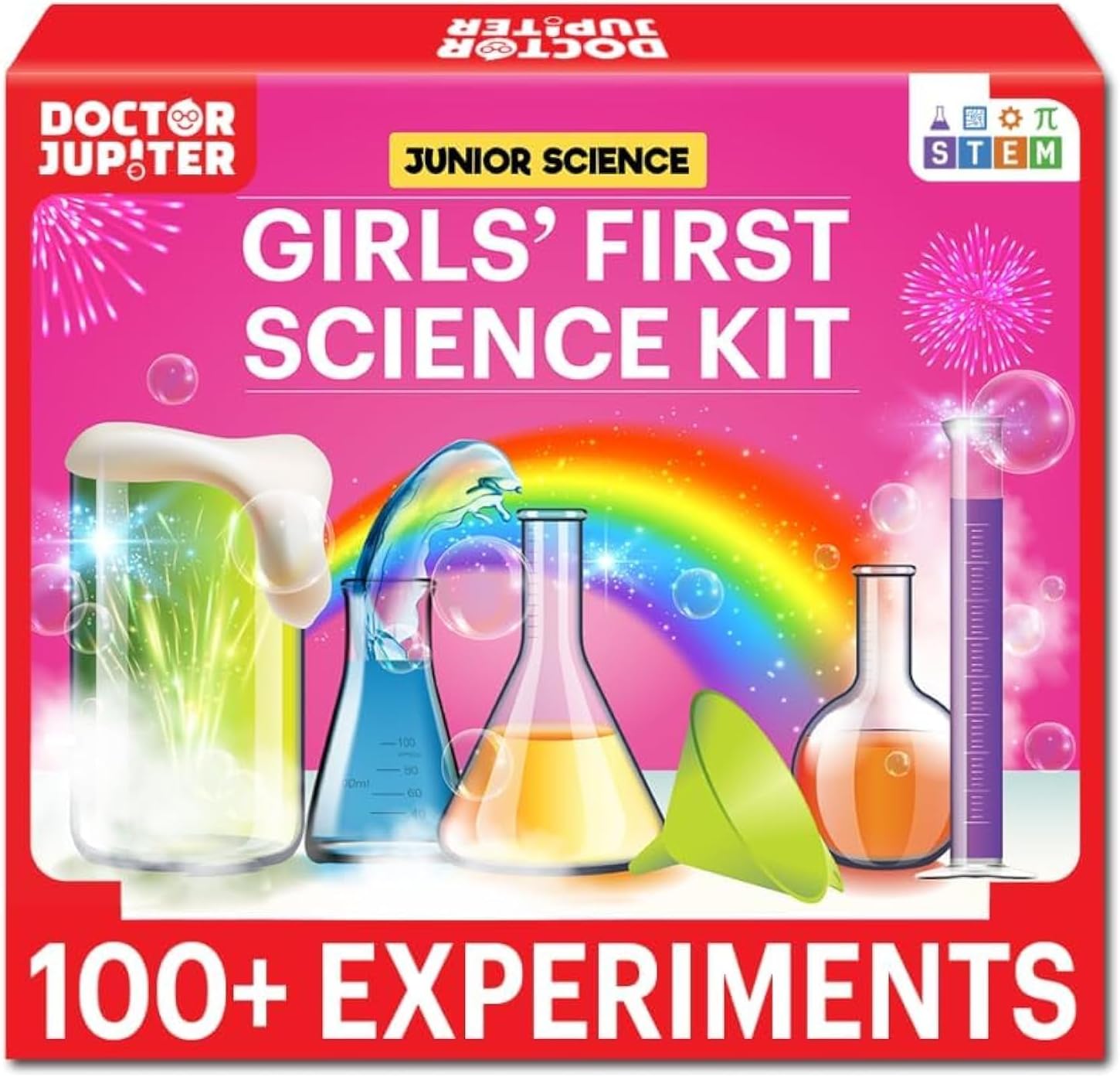 Doctor Jupiter Girls First Science Experiment Kit for Kids Ages 4-5-6-7-8| Birthday Gift Ideas for 4-8 Year Old Girls| STEM Learning & Educational Toys-0