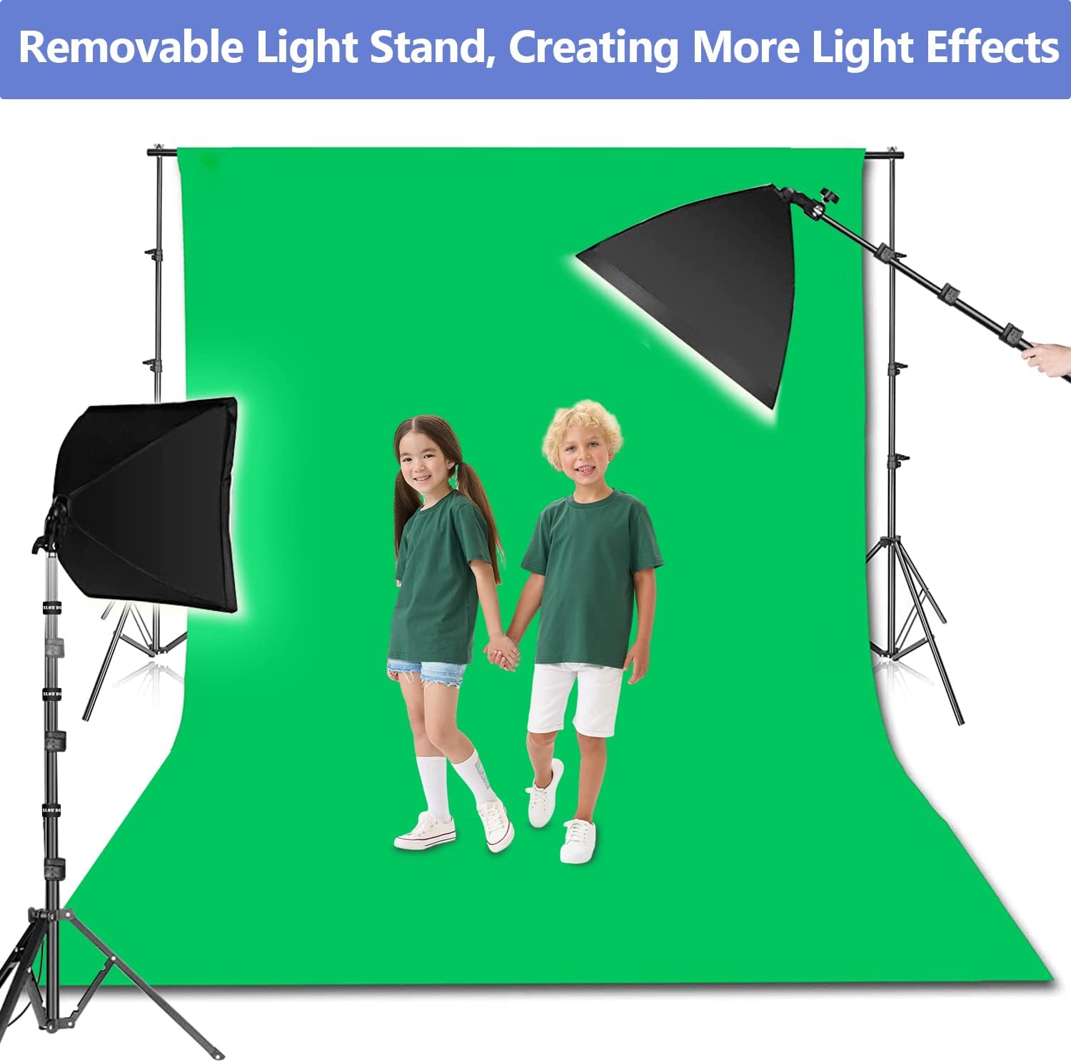 SLOW DOLPHIN Photography Studio Softbox Lighting Kit with 16"X16" Softbox and 3 Colors Temperature 85W LED Bulb with Remote,Professional Photo Studio Equipment for Portrait,Video YouTube (1PACK)-6