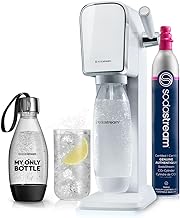 SodaStream Art Sparkling Water Maker (White) with CO2 and Two Carbonating Bottles