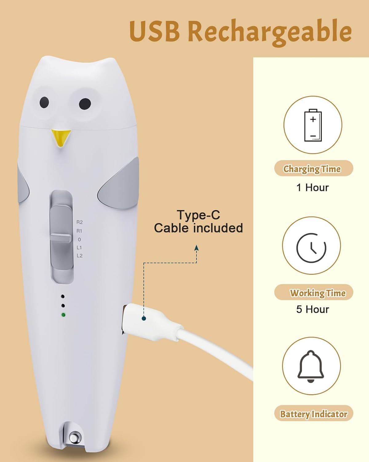 Lictin Baby Healthcare and Grooming Kit, 26 in 1 Rechargeable Nail Trimmer Electric Set,Safe File with Auto Light, Newborn Nursery Health Care Portable Safety Set for Infant Toddlers Boys Girls, Grey-4