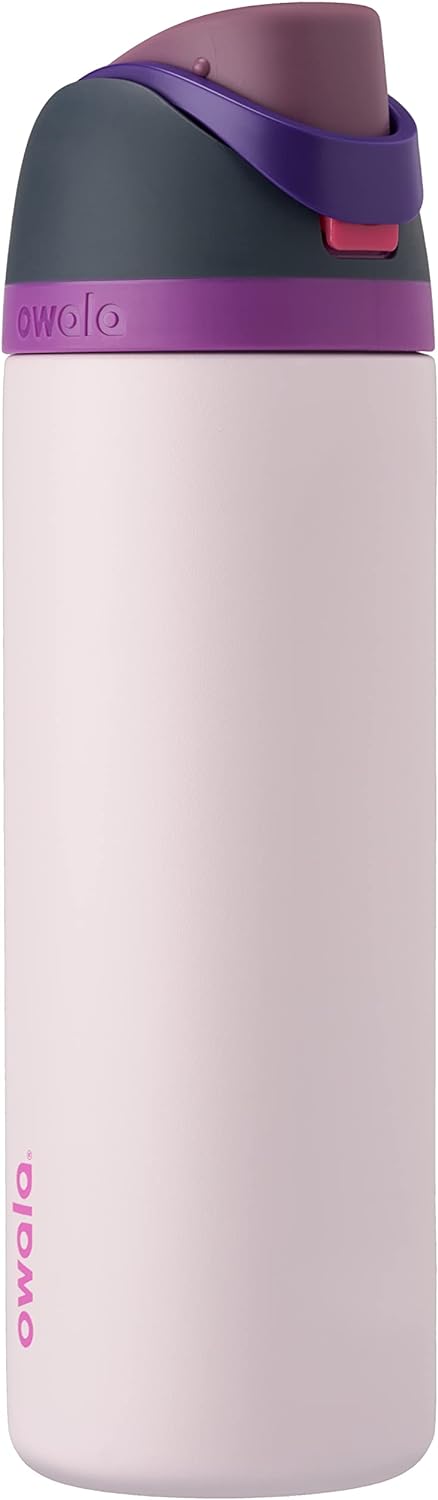 Owala FreeSip Insulated Stainless Steel Water Bottle with Straw for Sports and Travel, BPA-Free, 40oz, Dreamy field-0