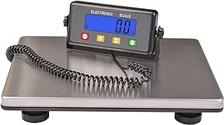 SurmountWay 440lbs Heavy Duty Shipping Scale, 15.3 * 11.8inch Large Platform Postal Scale with Tare/Count/LCD Display, Digital Industry Scale for Weighing/Luggage/Floor/Package/Shipping/Mailing