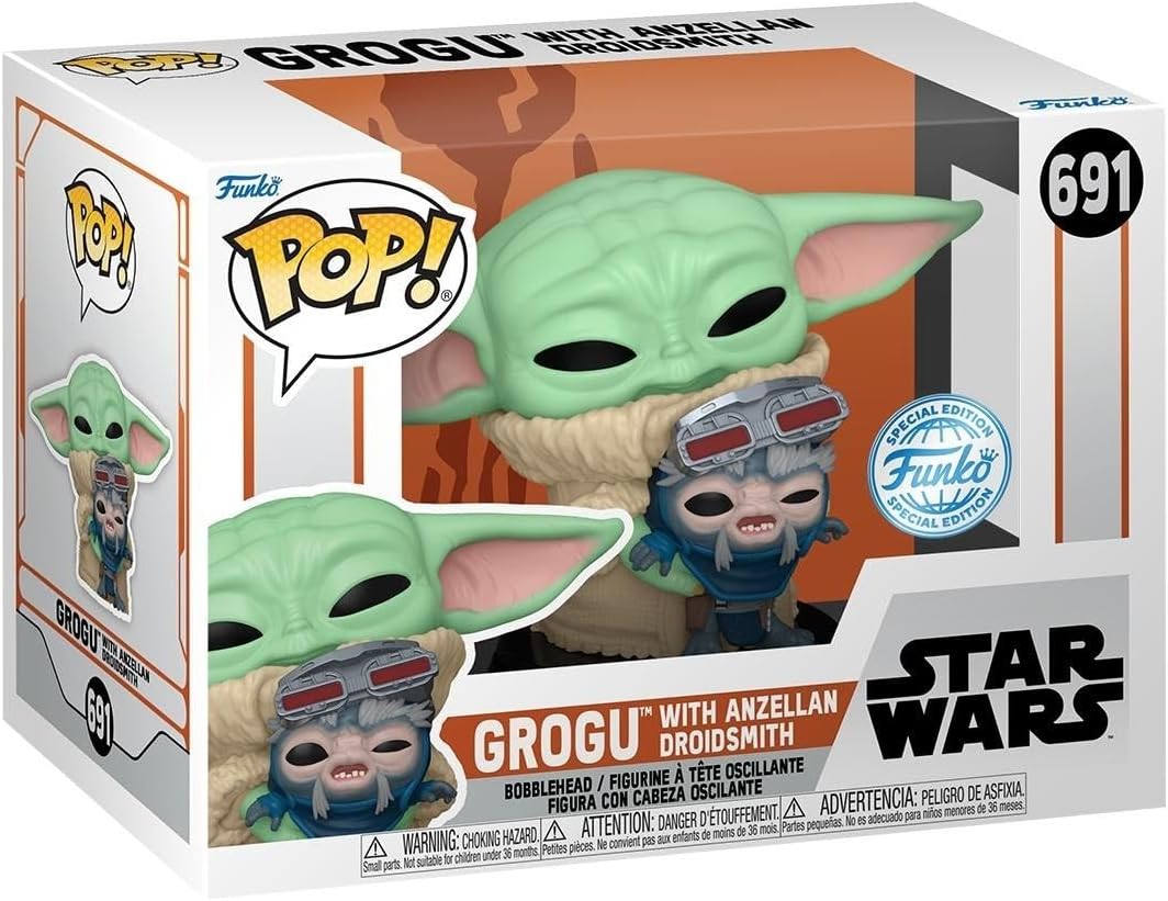 Funko Pop! Star Wars: Mandalorian - Grogu with Anzellan Droidsmith, Amazon Exclusive-0