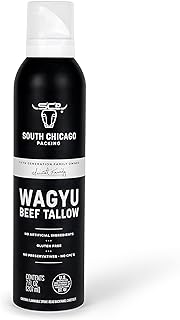 South Chicago Packing Wagyu Beef Tallow Spray, Umami-Rich, Flavorful, Perfect for Sauteing, Stir-frying and Grilling, Nonstick Cooking Oil, 7 Fl Oz