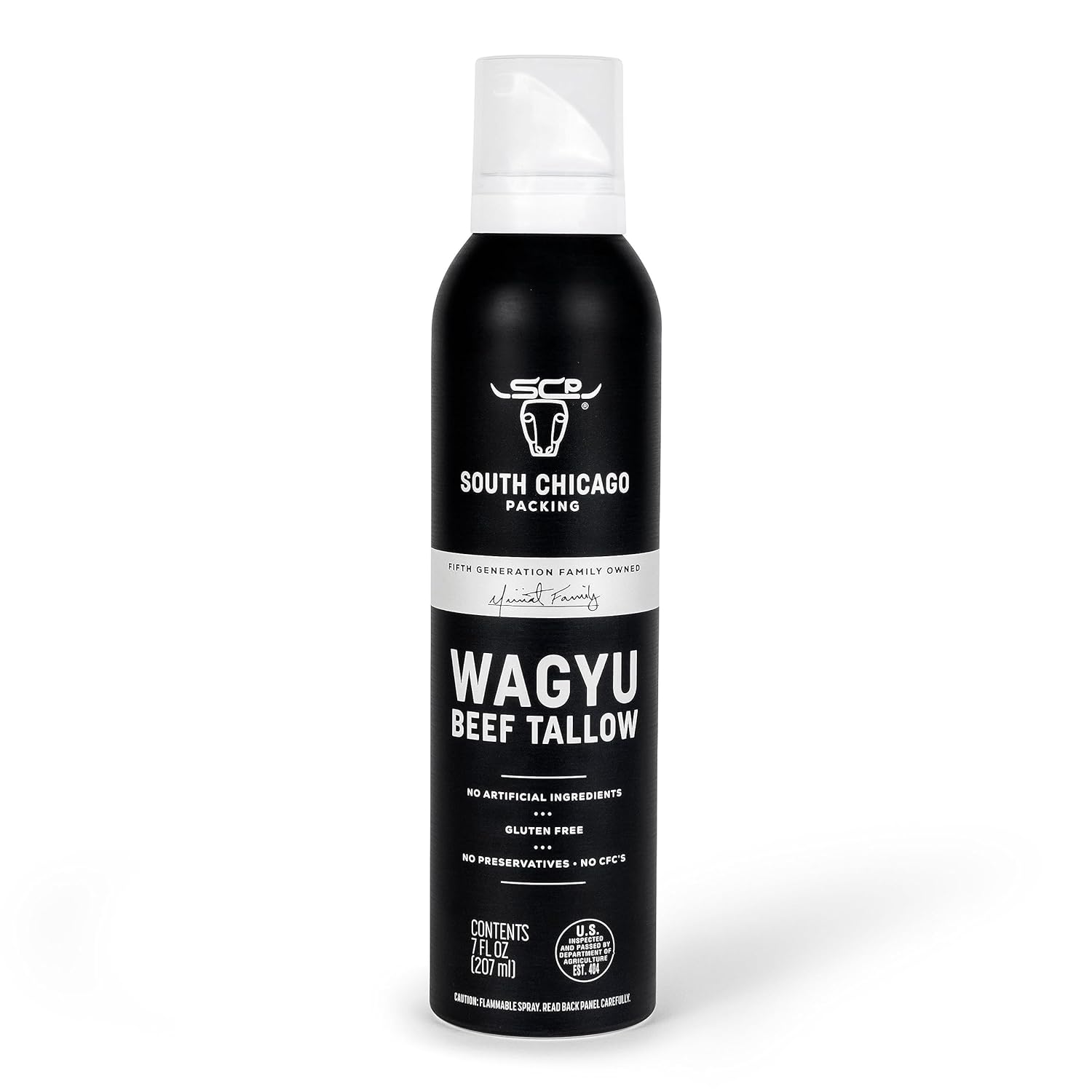 South Chicago Packing Wagyu Beef Tallow Spray, Umami-Rich, Flavorful, Perfect for Sauteing, Stir-frying and Grilling, Nonstick Cooking Oil, 7 Fl Oz-0