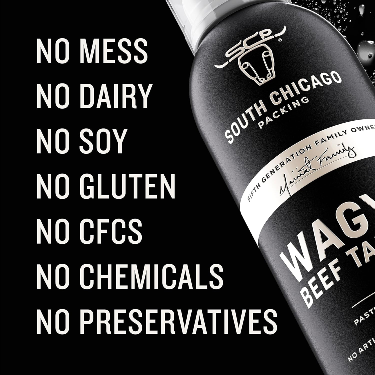 South Chicago Packing Wagyu Beef Tallow Spray, Umami-Rich, Flavorful, Perfect for Sauteing, Stir-frying and Grilling, Nonstick Cooking Oil, 7 Fl Oz-3