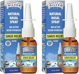 Sovereign Silver Bio-Active Colloidal Silver Hydrosol for Immune Support - 10ppm - 1oz - Nasal Spray - Pack of 2