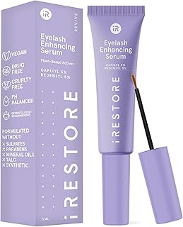 iRESTORE Eyelash Growth Serum | Vegan Prostaglandin Free & Non Irritating | For Thicker, Fuller, Longer and Gorgeous Eye Lashes | Lash Enhancing Serum | 3 Month Supply 5ml